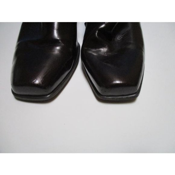 *Franco Sarto Brown Chestnut Square Toe Side Zip Pumps - Picture 3 of 9